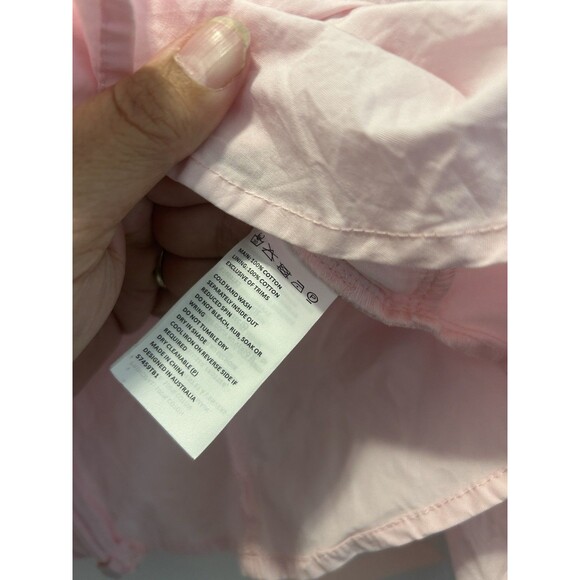 Bardot's V-neck Pleated Long Sleeve Shirt Waist Cinch Ballet Core Fairy Size 4 - Picture 3 of 5